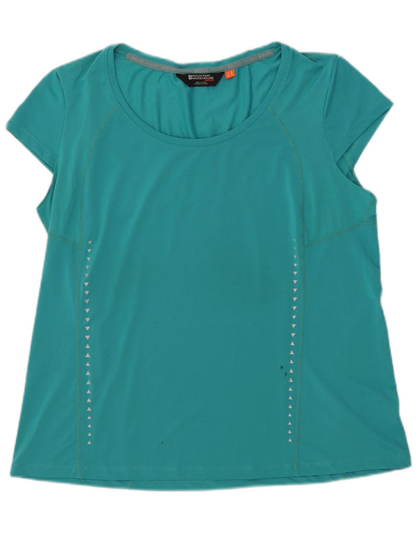 Camiseta para mujer Mountain Warehouse Top ES 40 XL Poliéster turquesa