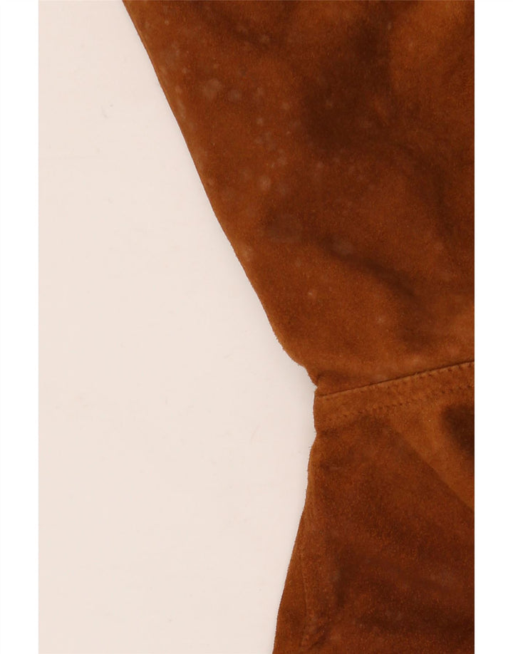 Vintage hombres ante bomber chaqueta IT 52 XL cuero marrón