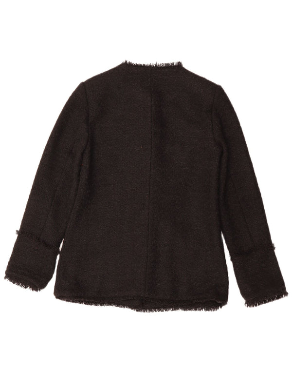 MONSOON Chaqueta tipo blazer de 5 botones para mujer UK 10 Small Poliéster negro