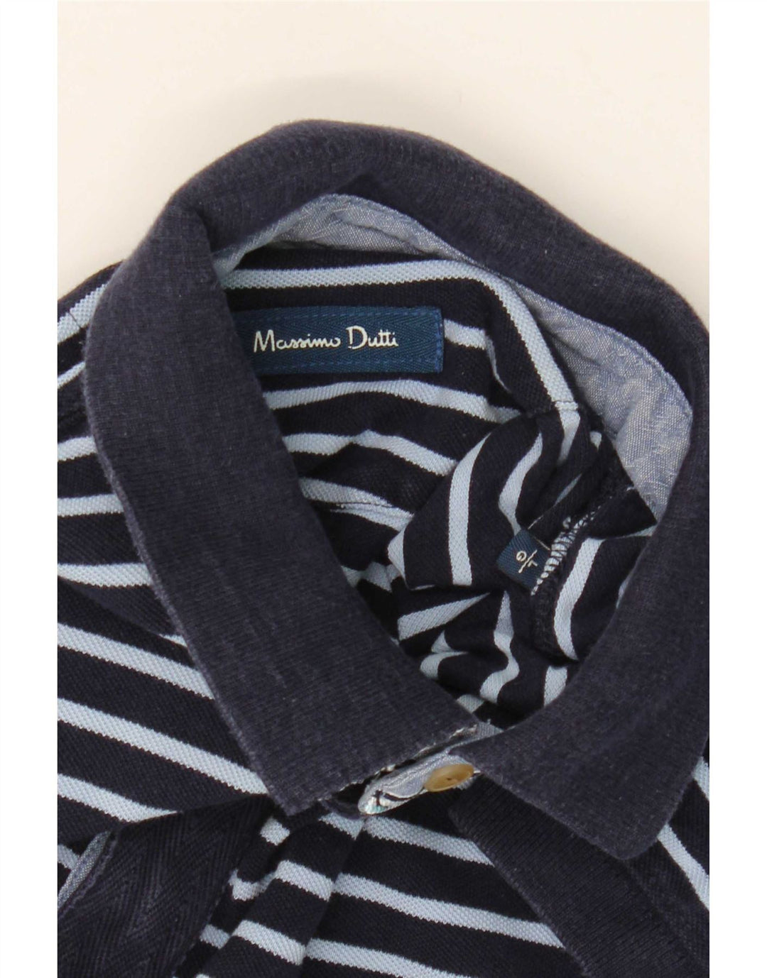 Polo Massimo Dutti Hombre Rayas Azul Marino Grande