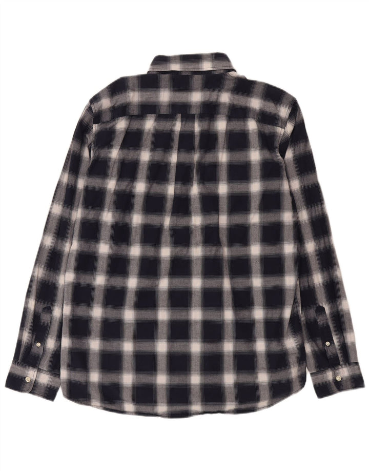 Camisa de corte estándar para hombre Gap de algodón a cuadros azul marino grande