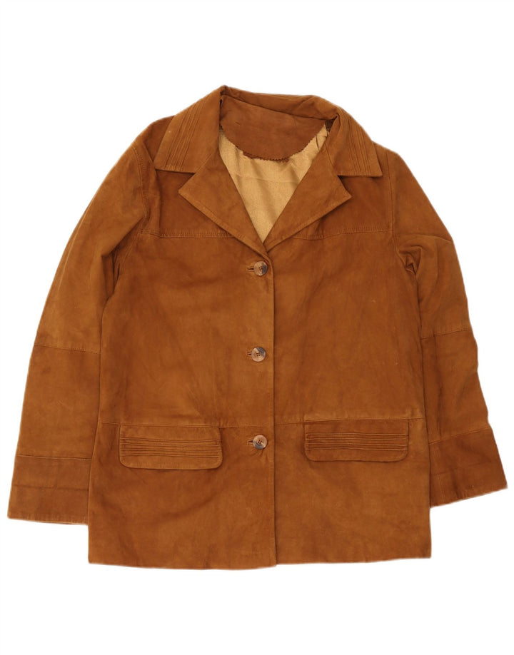 Chaqueta de ante vintage para hombre IT 44 XS cuero marrón