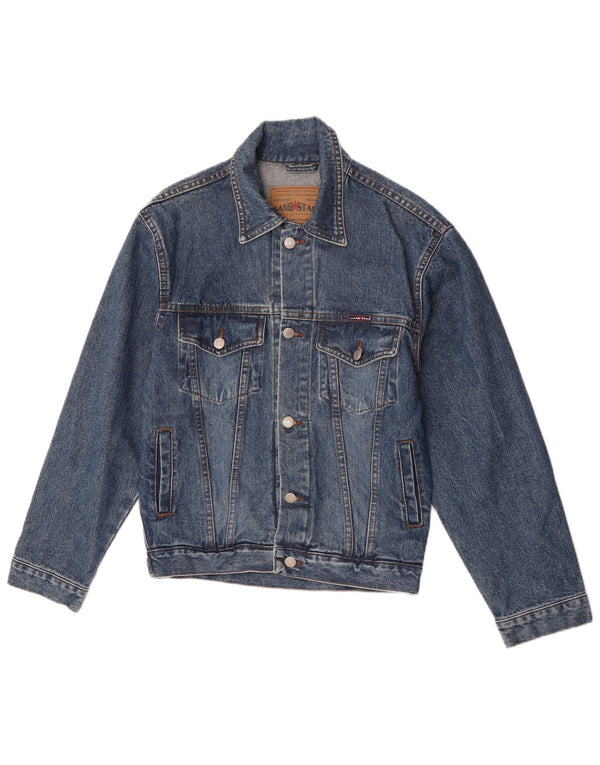 Vintage mujer chaqueta de mezclilla Reino Unido 10 azul pequeño