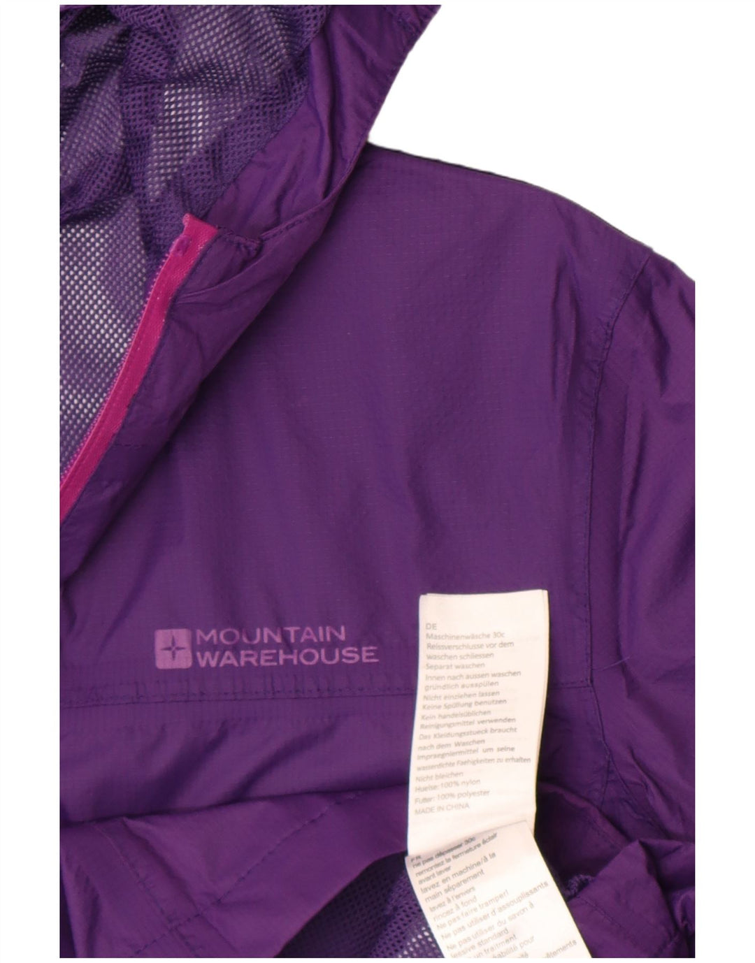 Chaqueta impermeable con capucha para mujer Mountain Warehouse UK 40 Small Poliéster morado