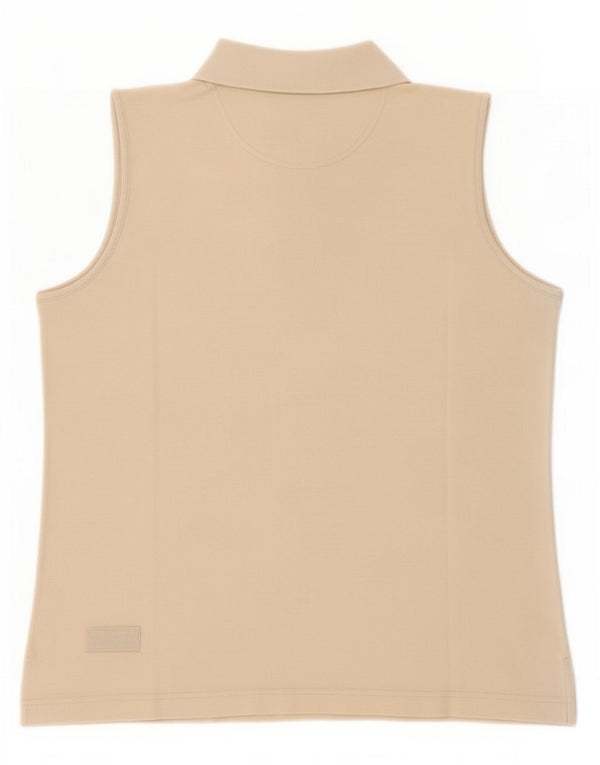 Murphy & Nye Polo sin mangas para mujer UK 44 Algodón beige medio