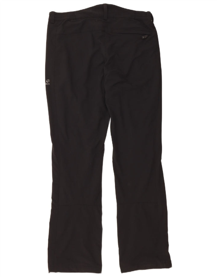 JACK WOLFSKIN Pantalones cortavientos rectos para hombre Large W35 L35 Black