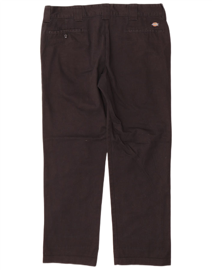 Dickies Pantalón chino recto y delgado para hombre W38 L32 Poliéster negro