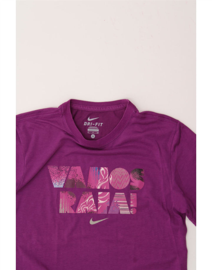 NIKE Mens Dri Fit Graphic T-Shirt Top Small Purple Vintage Nike and Second-Hand Nike from Messina Hembry 