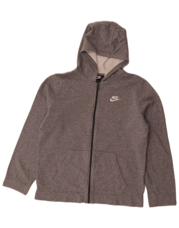 Nike Sudadera con capucha y cremallera para niños 13-14 años XL Gris Algodón