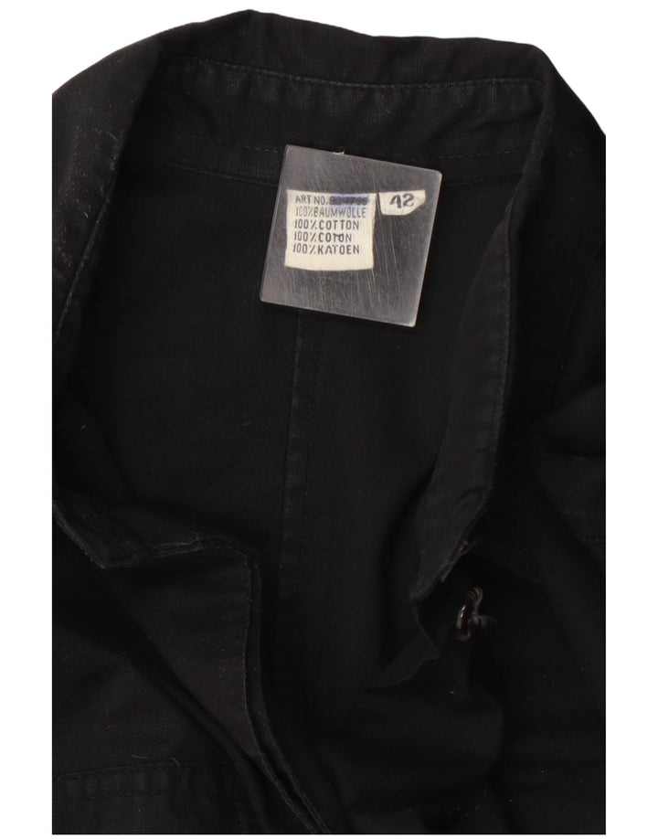 Mono vintage de manga larga para mujer IT 42 Algodón negro medio