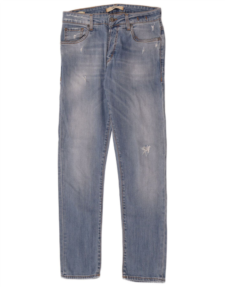 Vaqueros ajustados desgastados para hombre Liu Jo W30 L32 Algodón azul