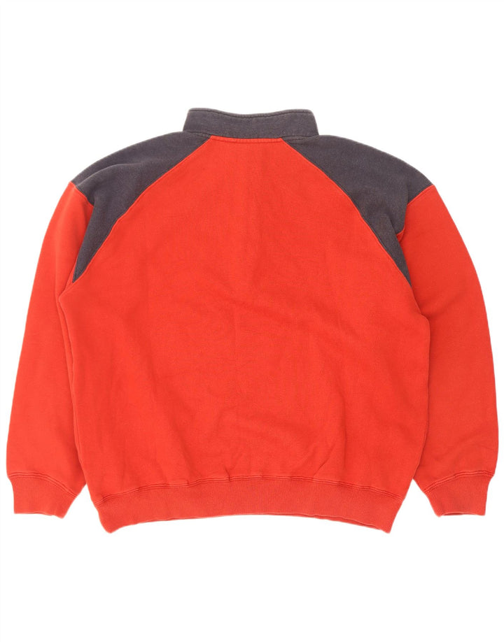 Fila Hombre Zip Neck Sudadera Jumper XL Algodón Rojo