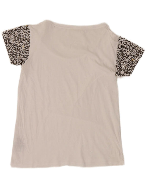 Guess Camiseta para Mujer Top UK 8 Small White Cotton