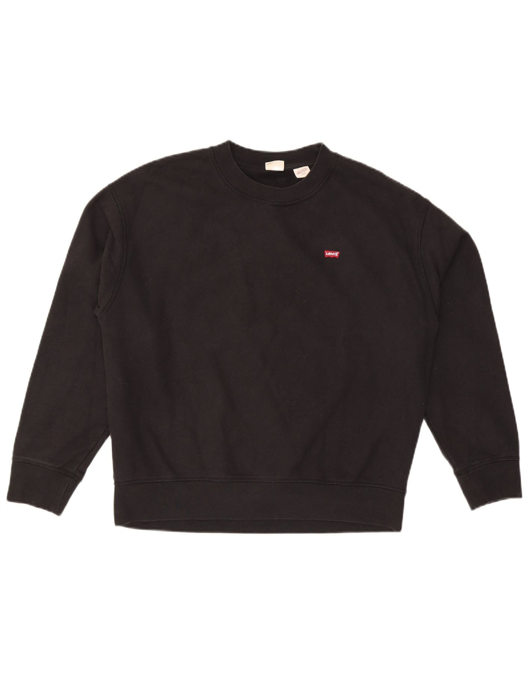 Levi's Hombre Sudadera Jumper Grande Algodón Negro