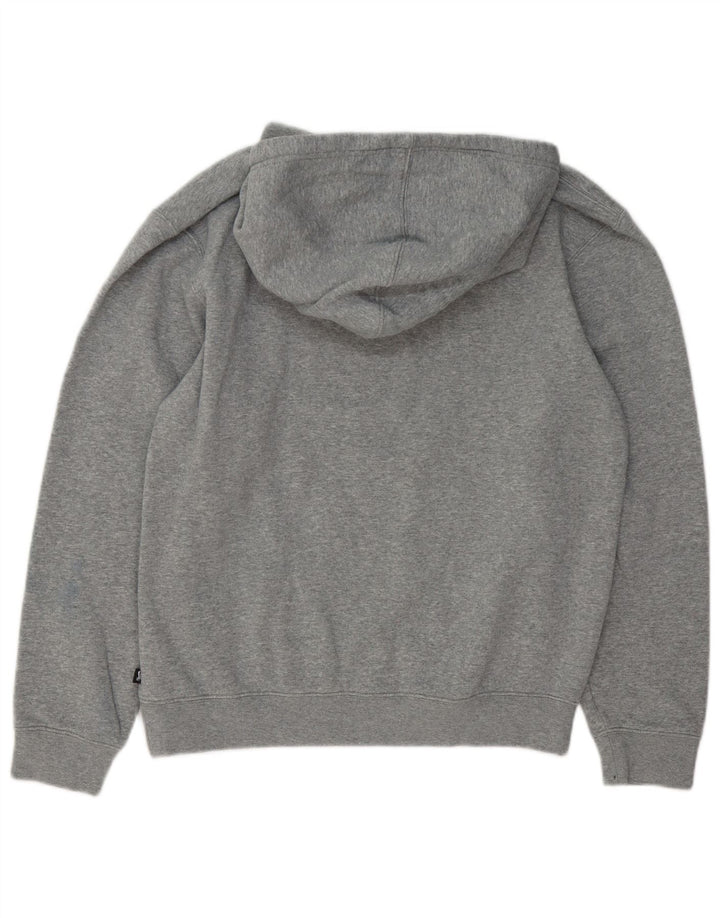 NIKE Sudadera con capucha gráfica para hombre, talla pequeña, algodón gris