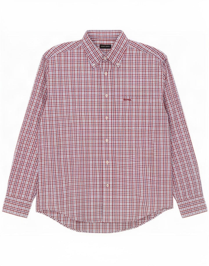 Pierre Cardin Camisa Hombre XL Algodón Vichy Multicolor