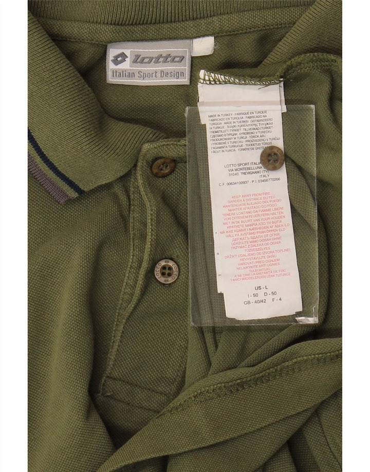 LOTTO Polo Hombre IT 50 Medium Caqui Algodón