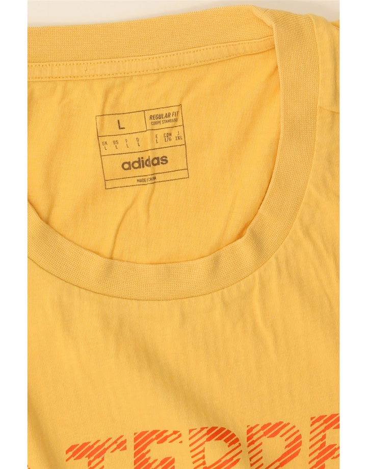 ADIDAS Mens Terrex Regular Fit Graphic Camiseta Top Grande Amarillo