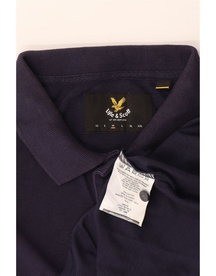 Lyle & Scott Polo para hombre de algodón azul marino mediano
