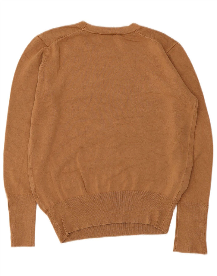 Zara - Jersey de cuello redondo para mujer, talla 40, color marrón medio