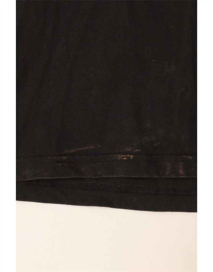 Adidas - Camiseta para hombre, talla pequeña, algodón negro