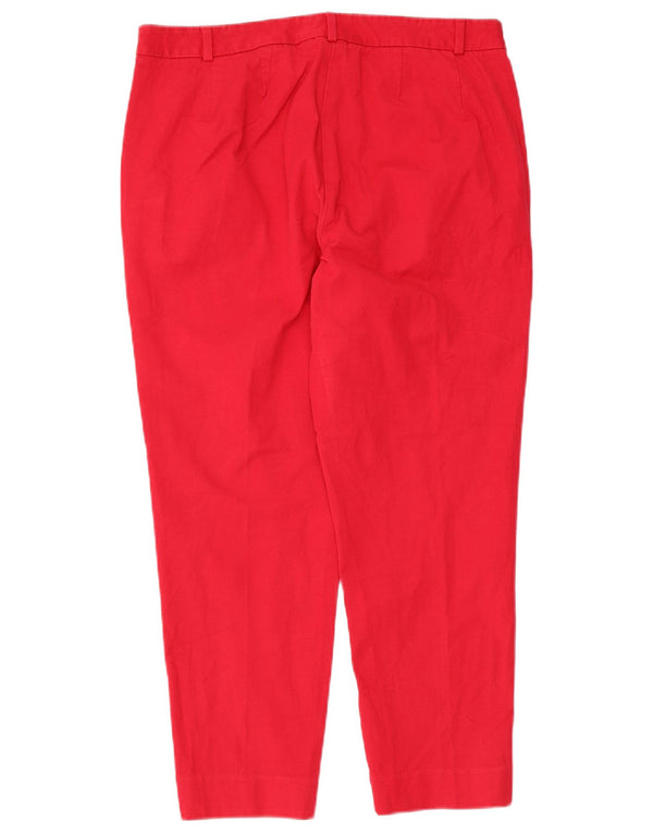 Marks & Spencer Pantalones de traje de cintura alta para mujer UK 40 Large W32 L25 Rojo