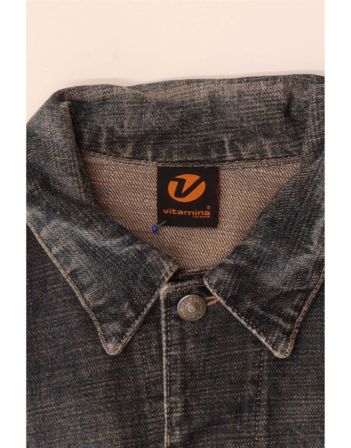 Vitamina Chaqueta Vaquera Mujer UK 40 XL Algodón Gris