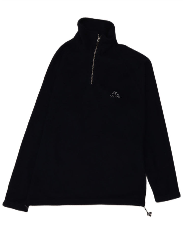 KAPPA Hombre Jersey De Forro Polar Con Cremallera Y Cuello Medio Azul Marino