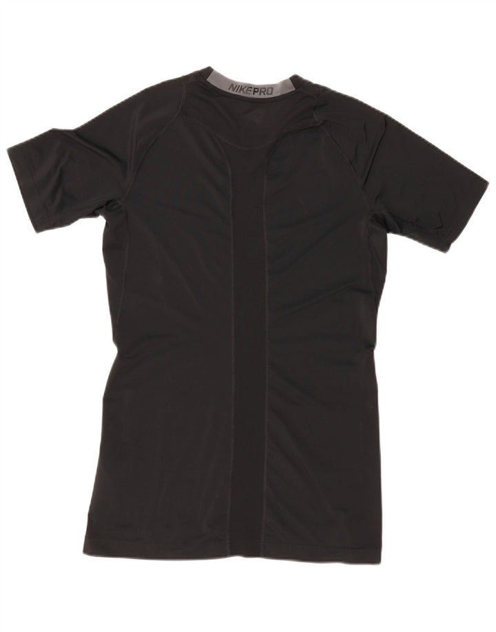 NIKE Mens Dri Fit T-Shirt Top Large Black Polyester