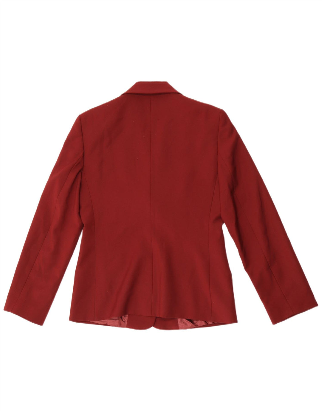 Benetton Blazer De 3 Botones Mujer IT 42 Poliéster Burdeos Medio