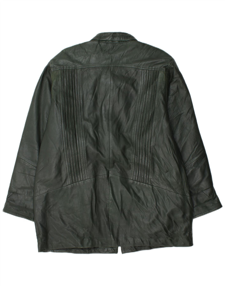 VINTAGE Womens Overcoat IT 46 Large Green