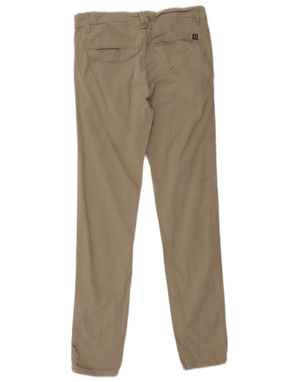 Zara Mens Slim Chino Pantalones EU 38 Small W31 L31 Algodón Beige