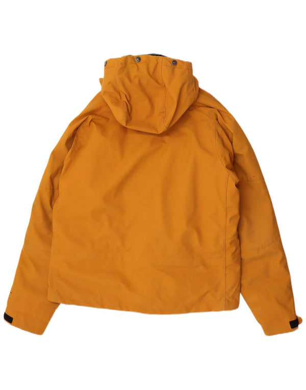 Machu Picchu Chaqueta acolchada con capucha para hombre UK 42 XL Nylon amarillo