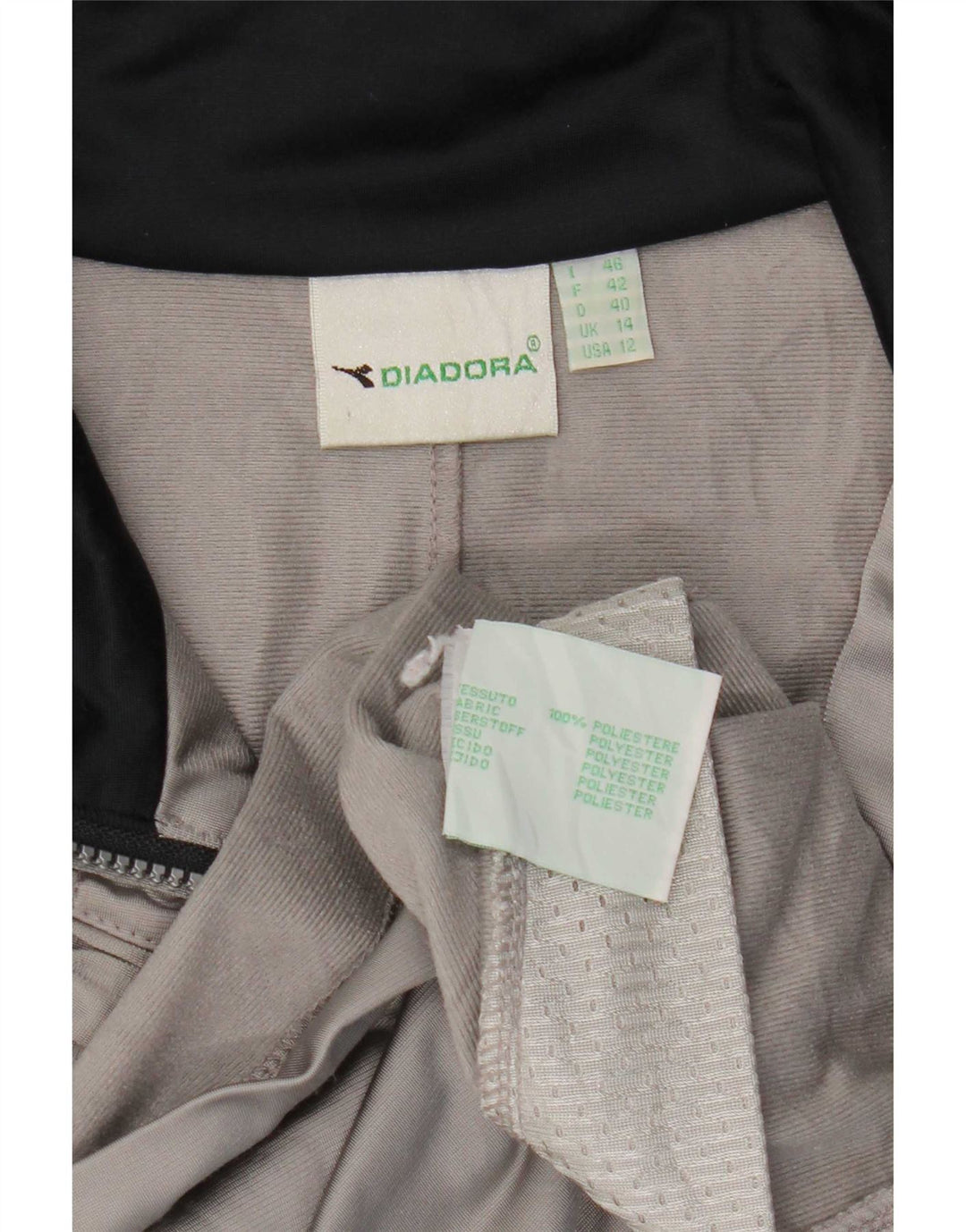 Diadora Chaqueta de chándal extragrande para mujer, talla 40, color gris grande