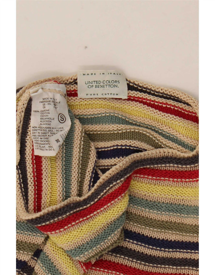 Benetton Jersey Con Cuello Barco Para Mujer UK 40 Small Multicolor