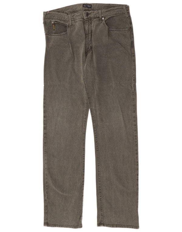 Vaqueros Armani Hombre Rectos W36 L34 Algodón Verde