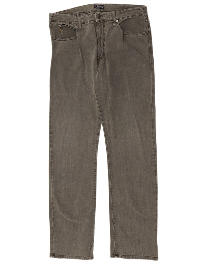 Vaqueros Armani Hombre Rectos W36 L34 Algodón Verde