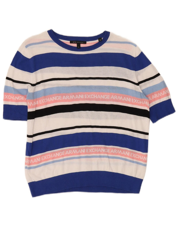 Armani Exchange Suéter gráfico con cuello barco para mujer UK 40 Medium Multic