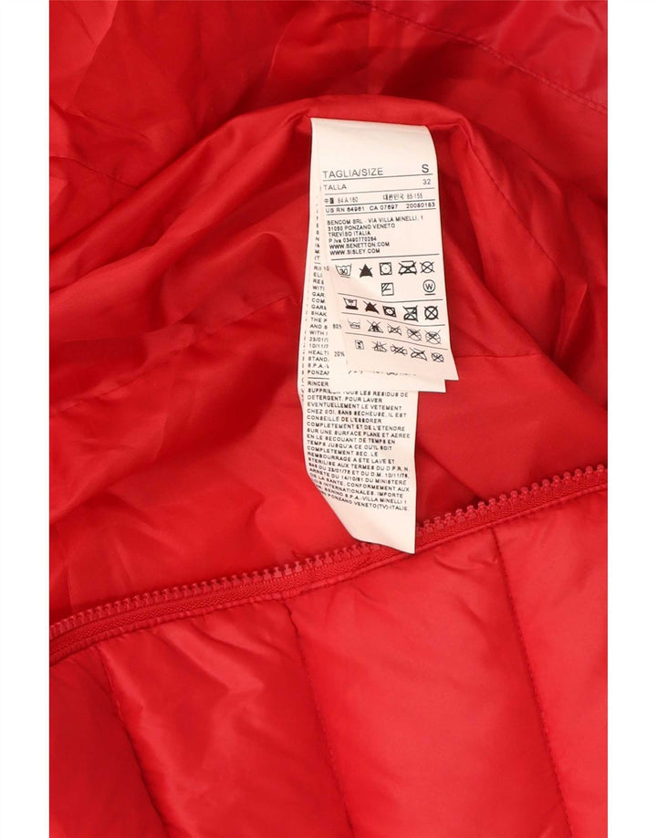 Playlife Chaqueta acolchada con capucha para mujer UK 10 Small Red Polyamide