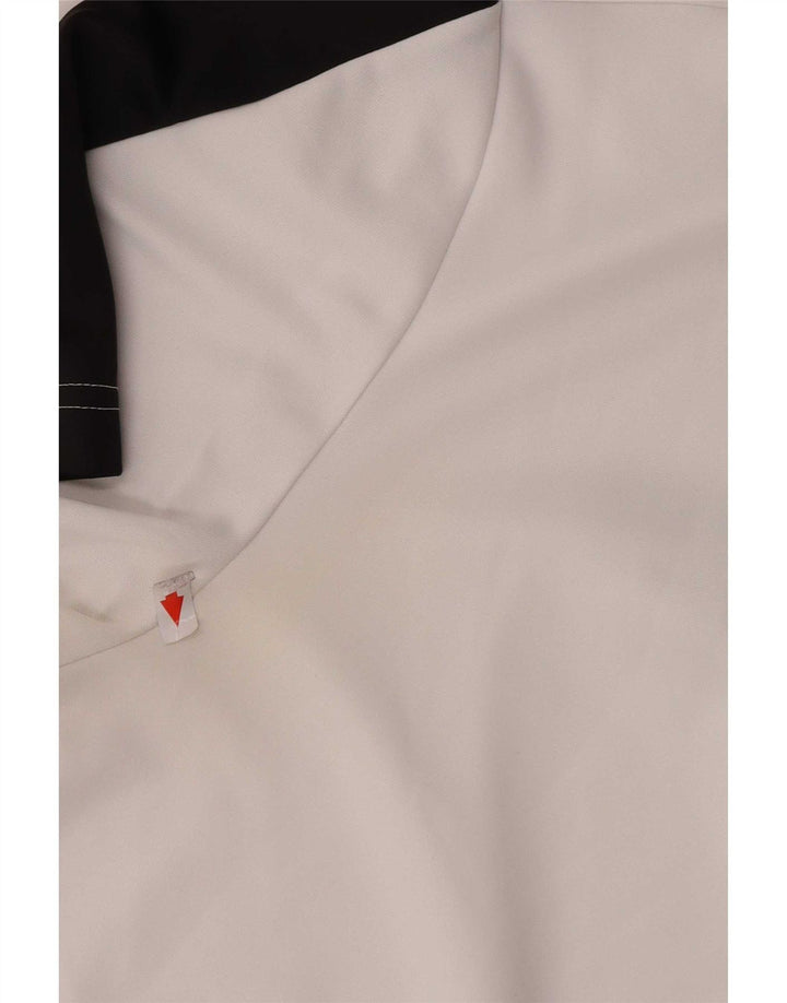 Polo Adidas Hombre Grande Blanco Colorblock Poliéster