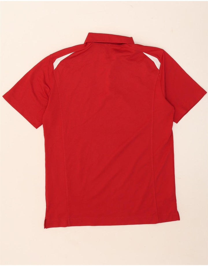 Polo Nike Dri Fit Para Hombre Poliéster Color Block Rojo Medio