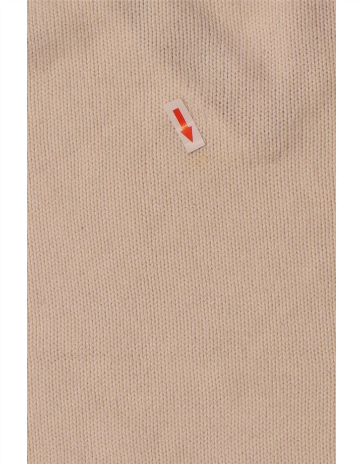 Tommy Hilfiger Jersey con Cuello en V para Hombre Suéter Medio de algodón Blanco Roto