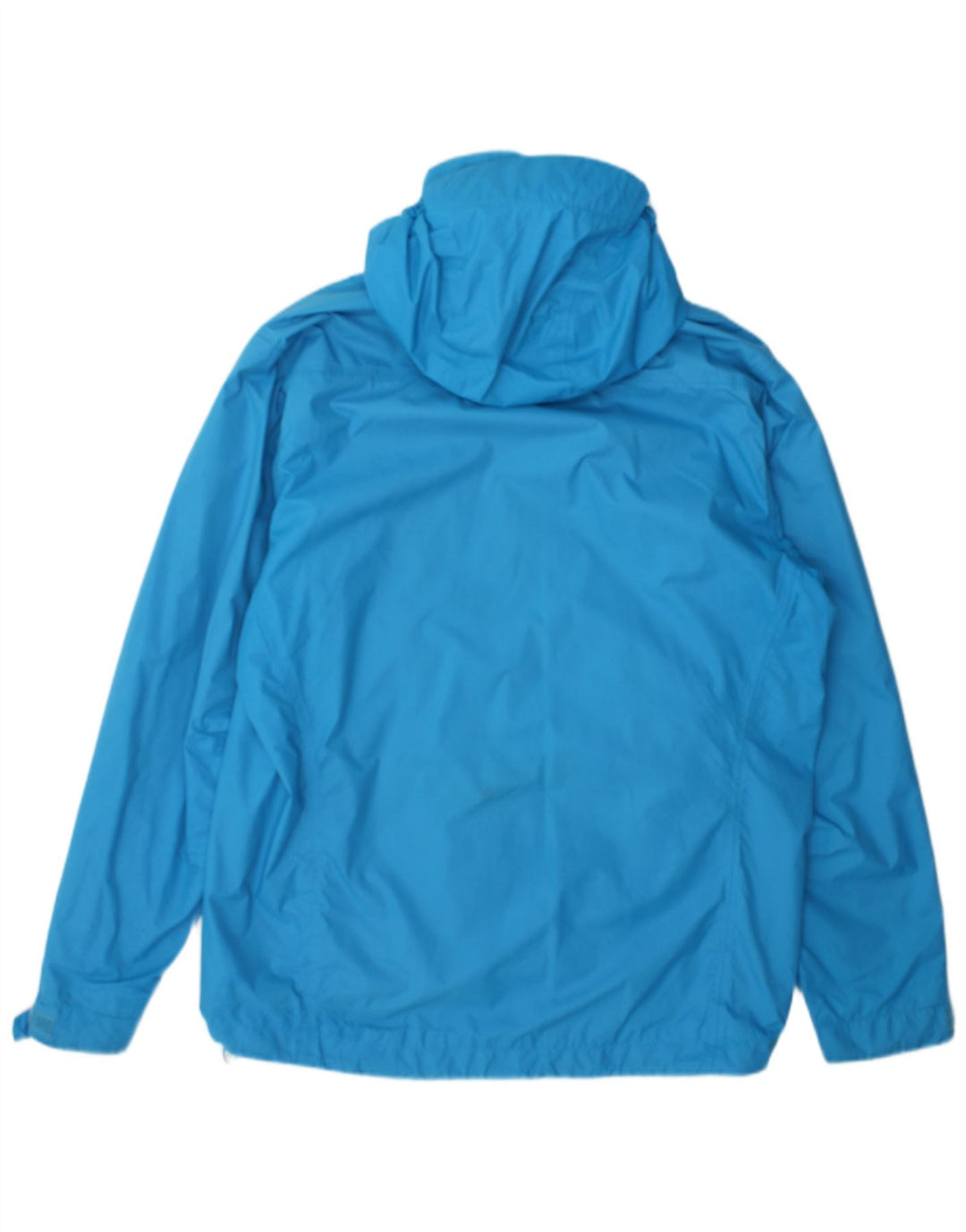 Adidas - Chaqueta impermeable con capucha para hombre, talla 40, nailon azul grande
