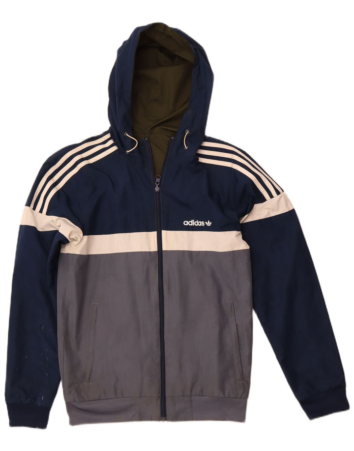 ADIDAS Chaqueta superior de chándal reversible con capucha para hombre XS Poliéster caqui