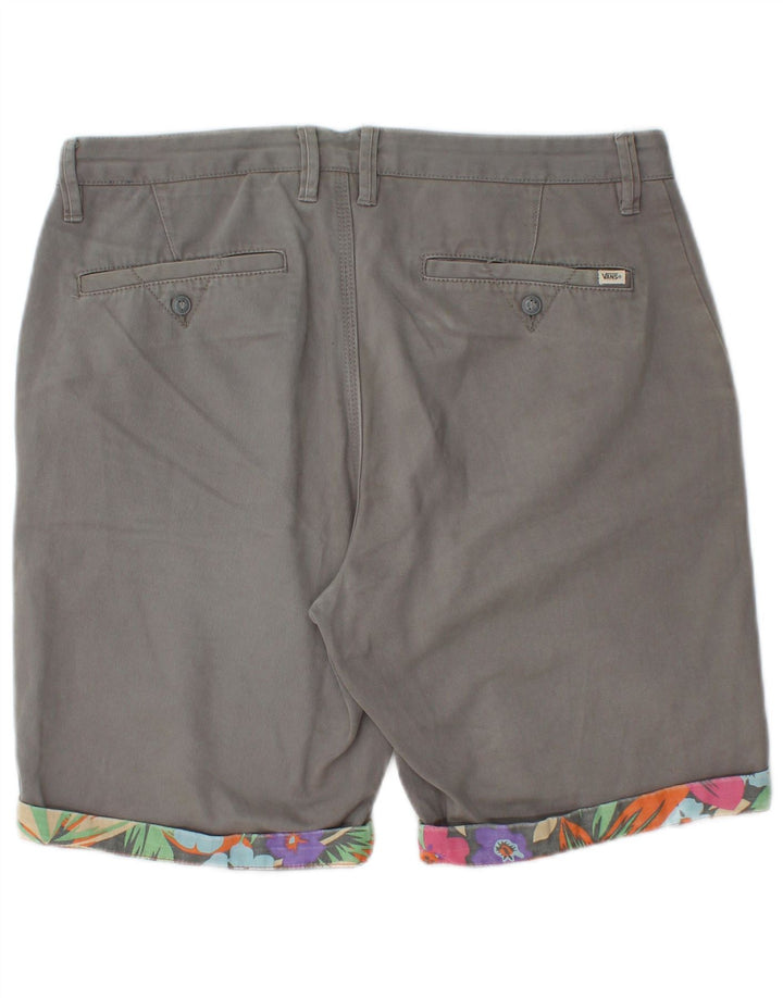 Pantalones cortos chinos Vans W32 de algodón gris medio para hombre