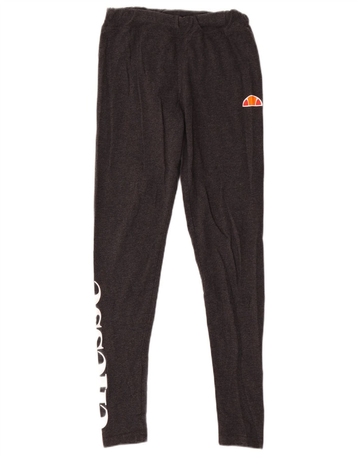 Ellesse Leggings gráficos para mujer UK 10 Small Gris Algodón