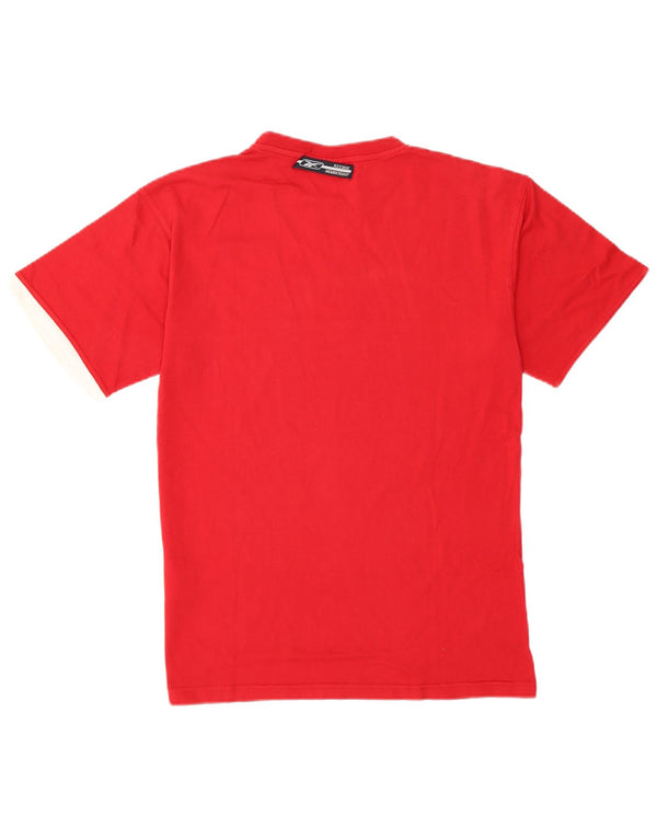 Camiseta Reebok Hombre Top XS Algodón Rayas Rojas