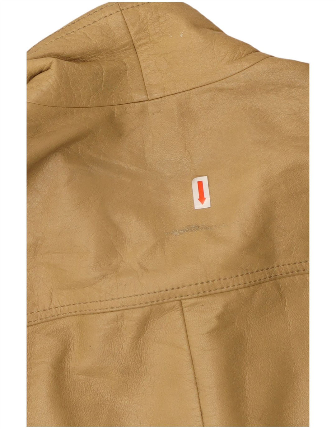 Chaqueta de cuero VINTAGE para hombre IT 52 XL Beige