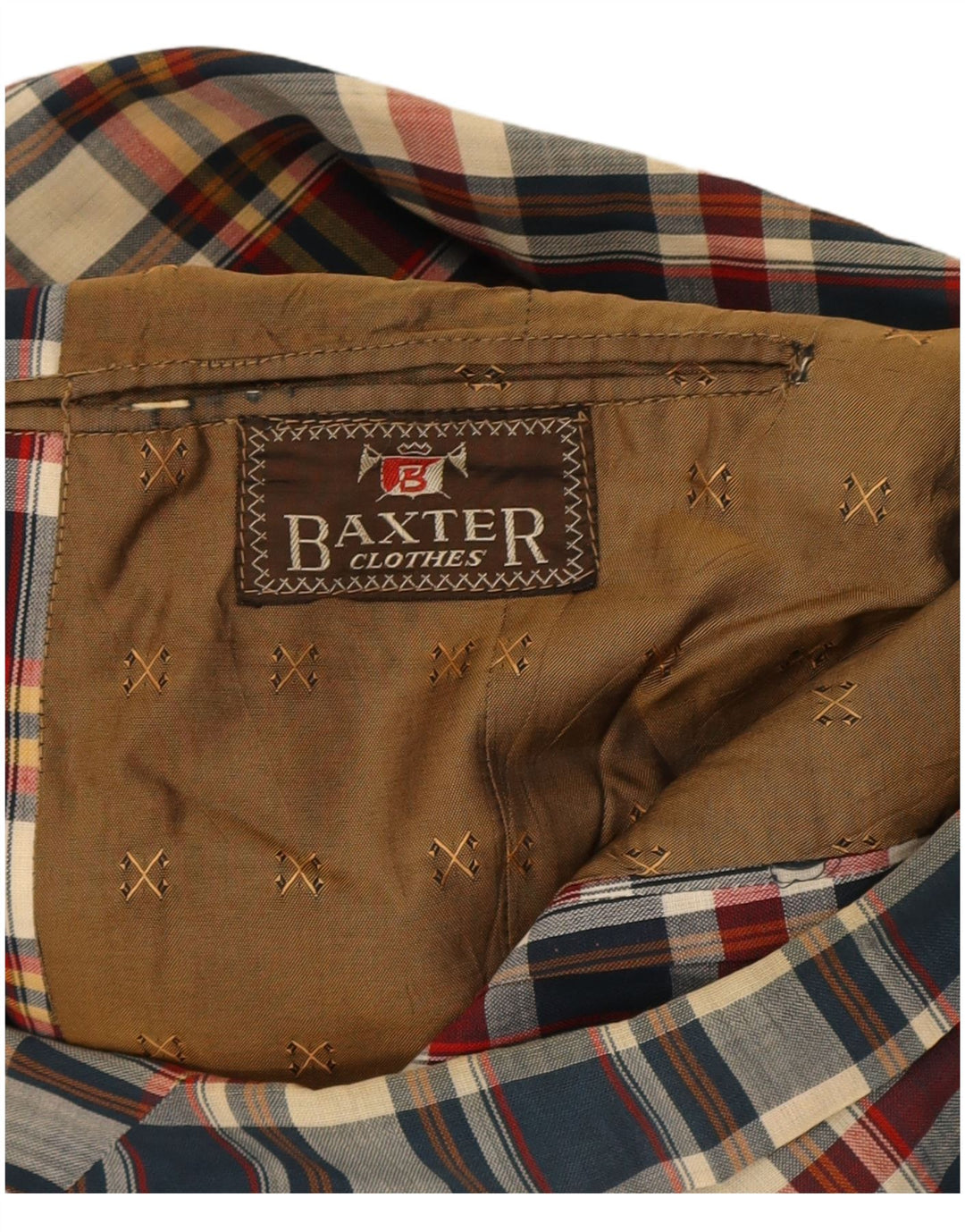 Baxter Chaqueta tipo blazer de 3 botones para hombre UK 38 Medium Cuadros multicolores