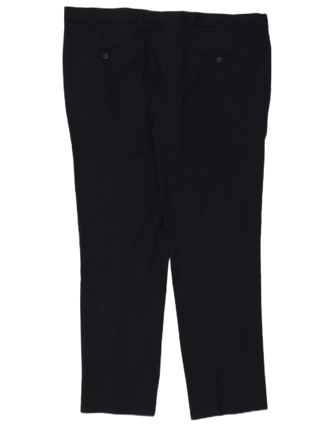Marks & Spencer Pantalones chinos ajustados para hombre W42 L31 Poliéster azul marino